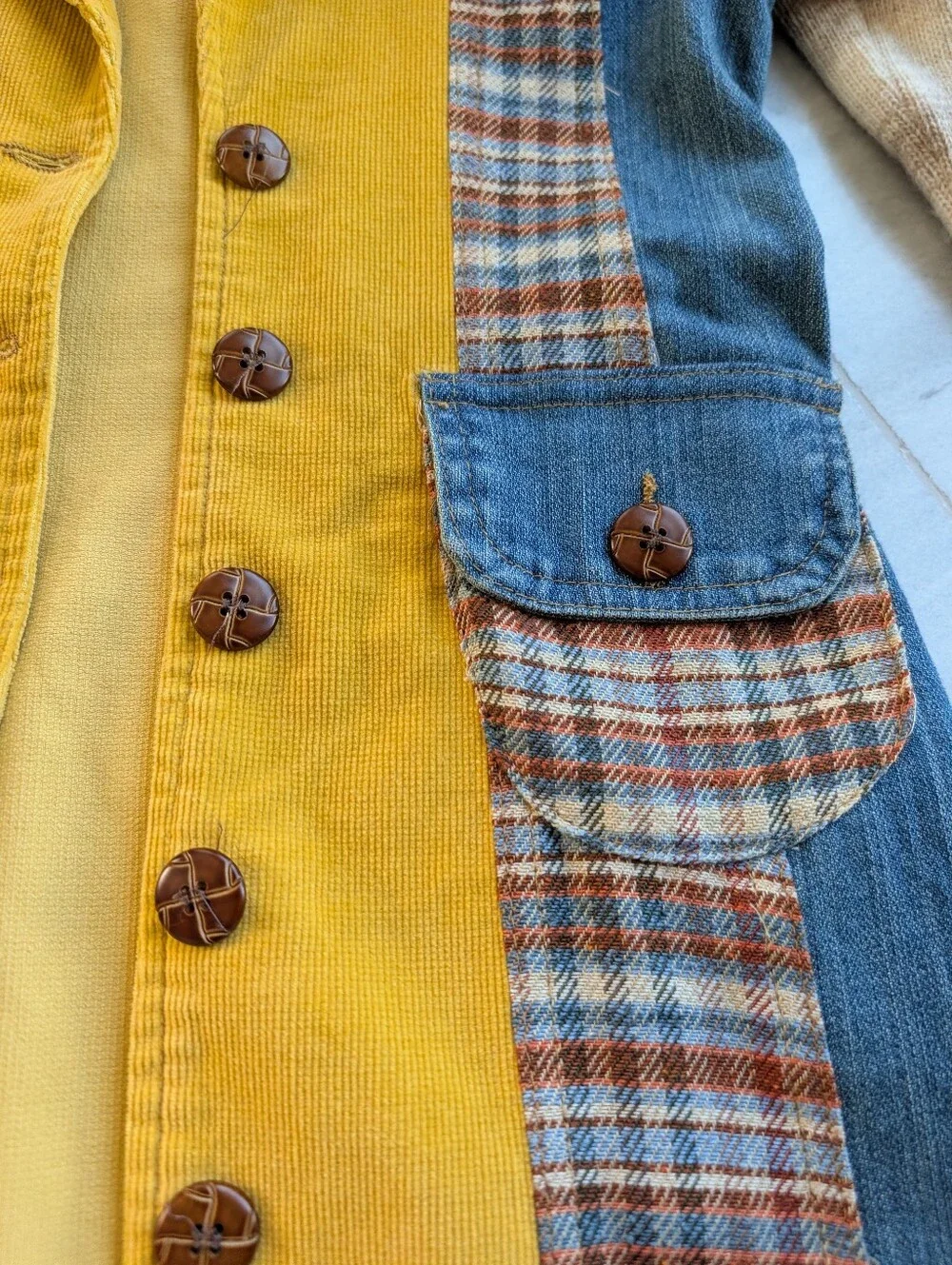 LITTLE MASS patchwork jacket coat 6 X